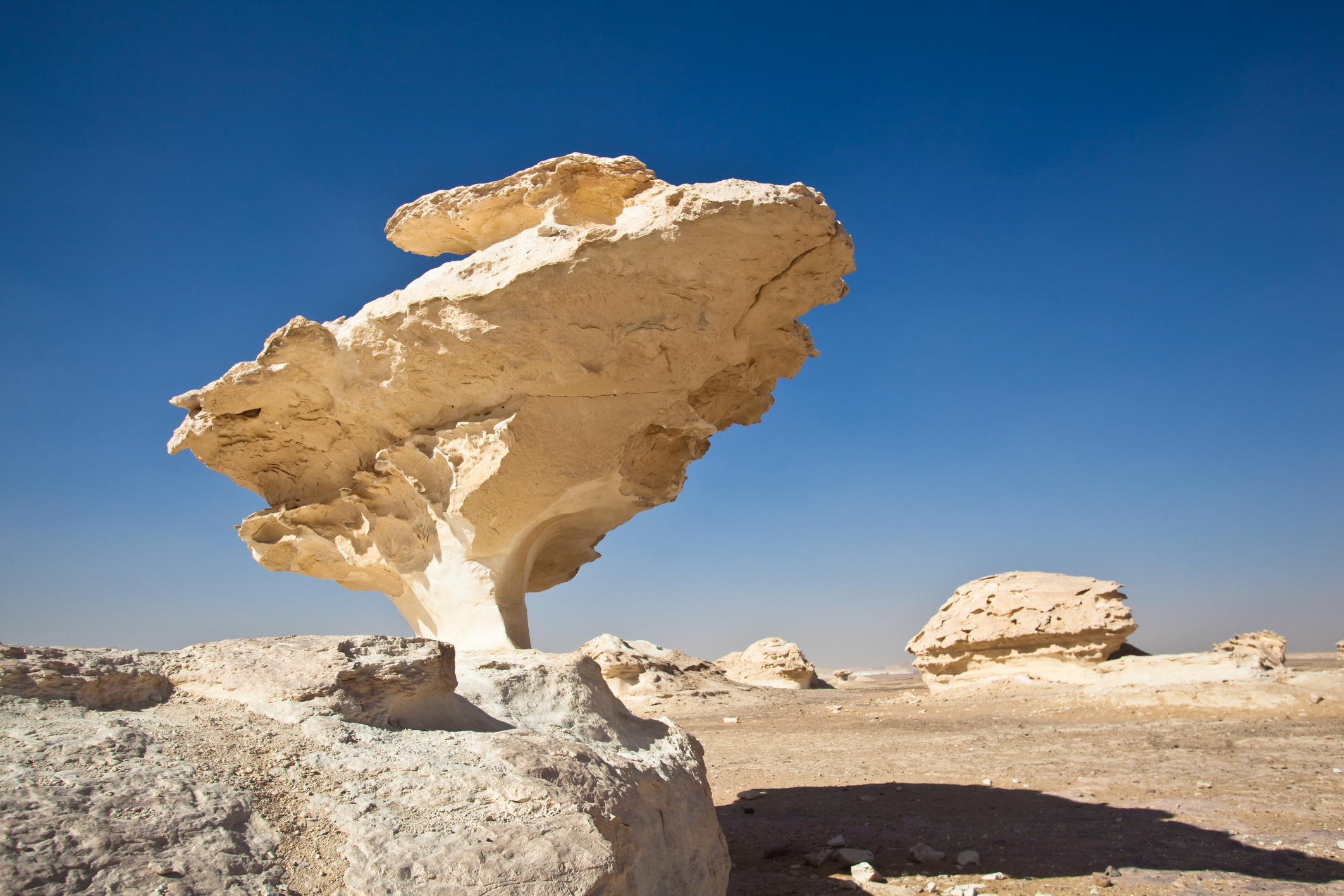 Chalk cliffs in the White desert Egypt.